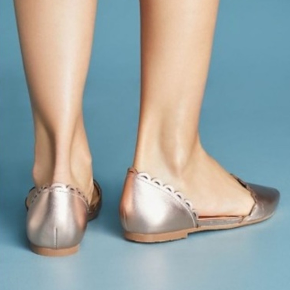 🆕NIB rare Seychelles rose gold leather flats - Picture 2 of 8